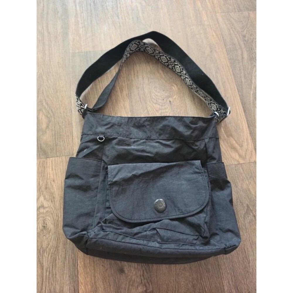 Kipling black Crossbody Shoulder Bag with Monkey Charm